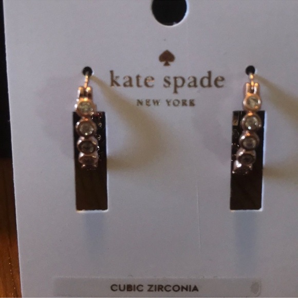 kate spade Jewelry - Kate Spade Gold and Silver Cubic Zirconia Earrings